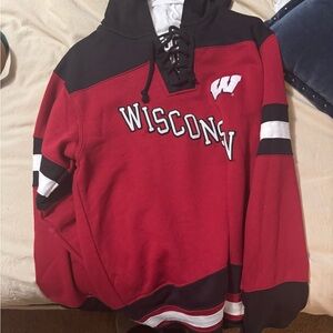 Wisconsin Red and Black Men's Sweater